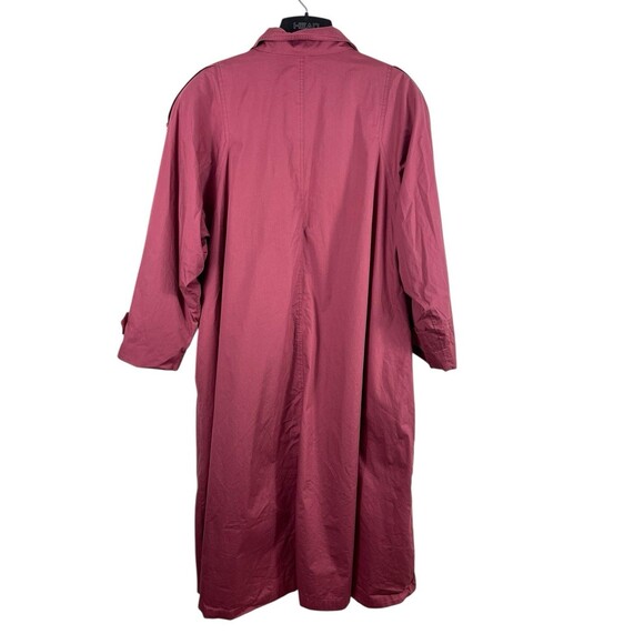 VTG London Towne Limits Trench Coat Women’s 10 Pink Double Breasted Lightweight - Picture 2 of 9